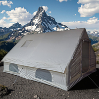 Tente Gonflable Quatre Saisons Montage Rapide Imperméable 210T Ripstop 12m² Portable pour Famille Pique-nique Camping Randonnée en Plein Air