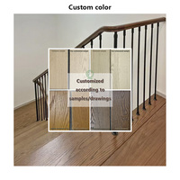 Marches d'escalier en chêne rouge sur mesure, marches intérieures en bois massif, design moderne, plusieurs couleurs, prix direct usine