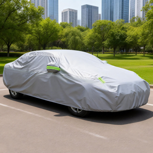 Housse <span class=keywords><strong>de</strong></span> protection imperméable pour voiture en tissu Oxford, avec <span class=keywords><strong>réflecteur</strong></span>, résistante aux intempéries - Product Image 1