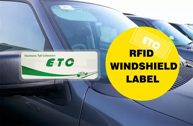 Em estoque UHF RFID H9 9654 Anti-Alteração de controle de acesso de adesivo de pára-brisa, gerenciamento de veículos até 8 m/26.25 pés 1000 peças