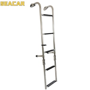 Échelle pliante en acier inoxydable Seacar à 5 marches, 12 pieds, pour bateau et camping-car - Product Image 1