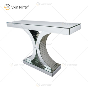 Elegant WXF-547 <strong>Silver</strong> Mirrored <strong>Console</strong> <strong>Table</strong> Modern Luxury Furniture for Living Room and Hotel Decoration Wholesale Offered - Product Image 4