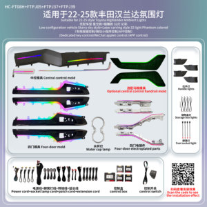 Luz Ambiente LED para Carro Toyota Highlander 2022-2025, Luz Dinâmica Decorativa para Painel e Portas - Product Image 5