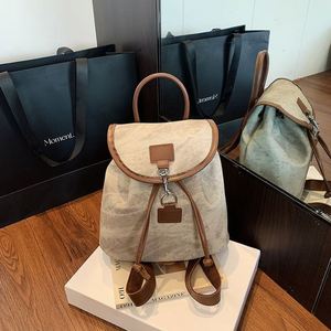 Mochila de Viaje de Cuero PU para Mujer, Gran Capacidad, Estilo Vintage, 2026, Oferta, Mochila Escolar para Niñas, con Cordón - Product Image 2