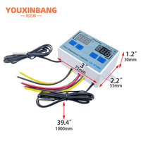 XK-W1088 Termostato Digital de Calentamiento Eléctrico con Sensor de Temperatura Dual LED 220V para Acuario e Incubadora