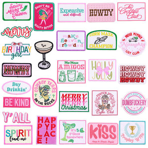 แพทช์ปักตัวอักษรสีสันสดใสแบบรีดติด สำหรับหมวก/เสื้อผ้า ขายส่ง ไม่มีขั้นต่ำในการสั่งซื้อ แพทช์ปักลายตามสั่งสำหรับหมวกคนขับรถบรรทุก/เสื้อผ้า - Product Image 1