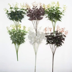 15 plantes vertes artificielles avec des fleurs de chèvrefeuille pour la décoration du salon et les bonsaïs d'intérieur - Product Image 1