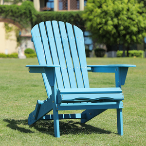 Set di Sedie Adirondack Pieghevoli <span class=keywords><strong>in</strong></span> Legno, Design Moderno, Colore Naturale e Bianco, Arredamento da Esterno per Patio, Giardino, <span class=keywords><strong>Spiaggia</strong></span>, Terrazza, Impermeabile - Product Image 5