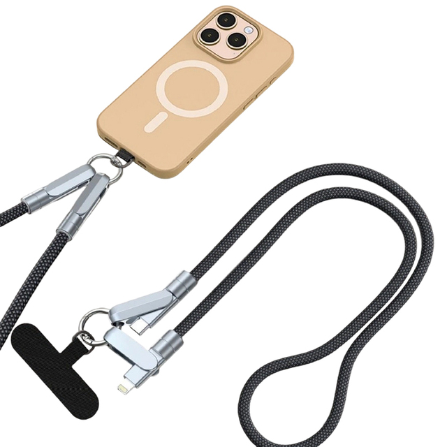Hanging Cord Data Cable Charging Wire Braided Zinc Alloy Shell Multi Interface Fast Charging Customizable Weave Color