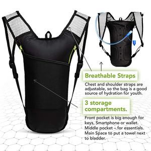 Mochila de hidratación ligera para ciclismo, paquete de hidratación fresca, en producción - Product Image 2