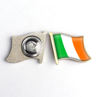 Épinglette de revers personnalisée avec drapeau national imprimé en offset, avec dôme en résine époxy, épinglette de drapeau en émail doux