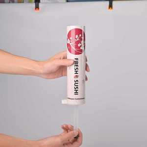 Emballage cylindrique pour concept de sushi pop-up, boîte à sushi pop-up, tube à sushi push-pop de qualité alimentaire, <span class=keywords><strong>carton</strong></span> à sushi - Product Image 5