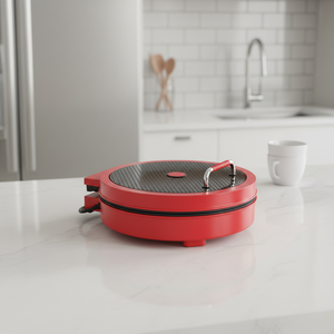 Machine à pizza électrique antiadhésive à économie d'énergie, pour crêpes, calzone, grill pour petit-déjeuner, gaufres et crêpes, pour la maison et l'hôtel - Product Image 1