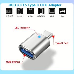 Aluminum USB <b>C</b> to a Converter With Led Light for <b>Type</b> <b>C</b> Device USB <b>C</b> to USB 3.0 OTG <b>Adapter</b> - Product Image 4