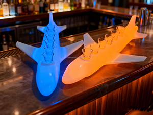 Bandeja de Avión con Logotipo Personalizado, Portavasos LED para Vino, Tequila y Whisky, para Discotecas - Product Image 1