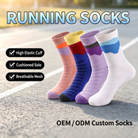 Chaussettes de sport pour adultes, logo personnalisé OEM, compression intégrale, haute élasticité, qualité supérieure, séchage rapide, Coolmax