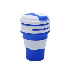 Silicone Folding Water Cup Compact Retractable Heat Resistant Travel Portable Gray Pink Light Green Light Purple Light Blue - Product Image 2