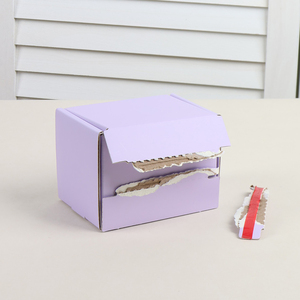 Custom 6x4x2 Personalized Purple Christmas <b>Shipping</b> <b>Boxes</b> - Product Image 2