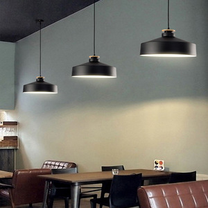 Lámpara colgante E27 de metal negro de diseño creativo simple y moderno comedor cafetería cocina isla candelabros luces colgantes - Product Image 3