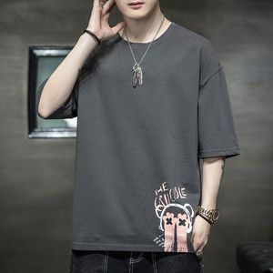T-shirt da <span class=keywords><strong>uomo</strong></span> a maniche corte Stock 2023 estiva nuova <span class=keywords><strong>di</strong></span> <span class=keywords><strong>tendenza</strong></span> <span class=keywords><strong>di</strong></span> marca t-shirt in cotone a mezza manica in seta <span class=keywords><strong>di</strong></span> ghiaccio <span class=keywords><strong>abbigliamento</strong></span> <span class=keywords><strong>uomo</strong></span> - Product Image 2