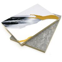 Panneaux muraux en PVC imitation marbre, résistants aux rayures, haute brillance, flexibles, sur mesure pour la décoration murale intérieure