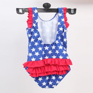 Fabbricazione all'ingrosso costume da bagno bambino personalizzato in Nylon Spandex per bambini <span class=keywords><strong>bandiera</strong></span> americana 1-5 anni per bambine vestito da nuoto estivo - Product Image 2
