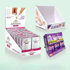 Holidaypac Unit Display Obat apotek penghitung kardus kotak Display apotek Top meja