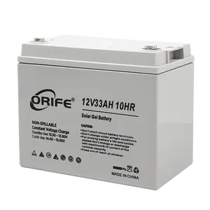 ORIFE kunden spezifische hoch effiziente wartungsfreie agm versiegelte 12v 33ah Blei-Säure-Batterie