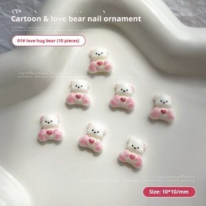 Heart <b>Bear</b> Cartoon Nail Decorations 3D Stacking <b>Cute</b> Resin Nail Accessories Hot Trending - Product Image 5