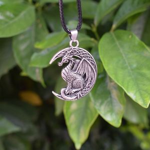 Collier minimaliste de Dragon <span class=keywords><strong>celtique</strong></span> en croissant de lune, bijoux de <span class=keywords><strong>mythologie</strong></span> - Product Image 3