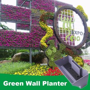 Decoración de Jardín, Sistema de Pared Verde Vertical con Macetas Colgantes de Plástico para Plantas - Product Image 4