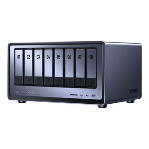 Ugreen DXP8800 8-Bay NAS, CPU 6-Core I3 1215u, RAM DDR5 8GB, 2 * 10GbE, 2 * Slot <span class=keywords><strong>M</strong></span>.2 NVMe, 8K - Product Image 1