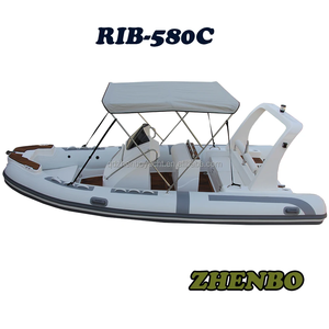 19ft 5,8 M casco semirrígido yates fibra de vidrio lancha de lujo lanchas de fibra para pesca rib Boat 580 para la venta - Product Image 4
