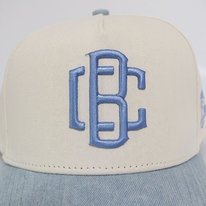 Tùy Chỉnh 3D Thêu In Thời Trang Cap Denim Vải Cong Brim Đơn Giản Thể Thao Ngoài Trời Hai Tone Bóng Chày Hat - Product Image 3