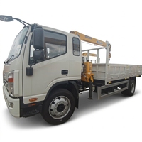 Camion grue de levage JAC 4x2 avec grue à flèche droite XCMC SQ125SK2 de 5 tonnes certifiée CE