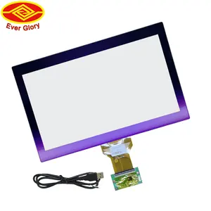 Pcap High Brightness 13.3 Inch Transparent Tempered Glass USB Interface EETI ILITEK Capacitive Pcap Touch Panel