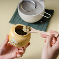 Ensemble de thé matcha japonais en bambou avec bol en céramique et fouet en bambou, glaçure marbrée vintage, kit de préparation manuelle pour cérémonie du thé