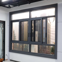 Fenêtre coulissante en aluminium à coupure thermique avec moustiquaire pour l'extérieur de la maison