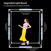 Boîte à lumière de studio photo PULUZ personnalisée de 200 cm (2 m) avec 6 bandes lumineuses, 5500K, en nylon, pour la photographie de modèles adultes, de portraits et de vêtements