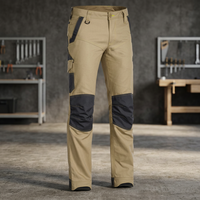 Erkekler İçin Yüksek Kaliteli Pamuk/Polyester Ağır İş Pantolonu, Anti-Statik Cordura Cepli Kargo Pantolon