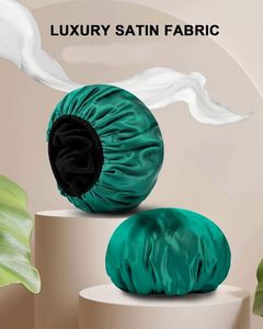Gorro de Ducha Extra Grande, Función de Secado de Cabello, para Mujer, Tela de Nailon, Satén Sedoso, 100% Impermeable, Reutilizable, Promocional - Product Image 4
