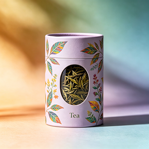 Custom Printing Kraft Paper Cardboard Tea Cans Container Packaging Cylinder Box 250gr Coffee Beans Paper Tube with clear <b>window</b> - Product Image 4