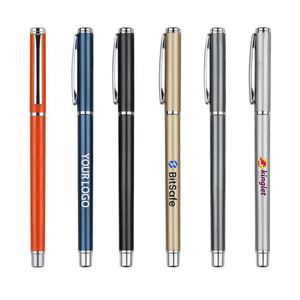 Wholesale Multi <b>Color</b> Metal Business Advertising Slim Twist 0.5Mm Printed Logo Gel <b>Pen</b> Black Ink - Product Image 3