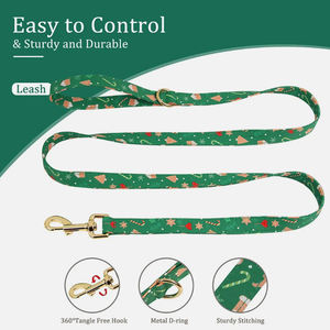 Arnés de Lujo para Perro con Diseño Navideño, Acolchado y Resistente, Conjunto de Chaleco con <span class=keywords><strong>Collar</strong></span> y Correa Personalizados para Perros Grandes y Pequeños, a la Moda - Product Image 4