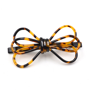 Pasador de Pelo con Lazo de Concha de Tortuga para Mujer, Pasador de Pelo de Resina Plástica, Pasador de Pelo Vintage de Acetato, Pasador de Pelo Francés Personalizado - Product Image 6