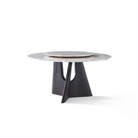 Table à manger moderne en bois, simple, luxueuse, multifonctionnelle, pour la maison, petite table ronde pivotante