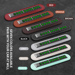 رقم هاتف وقوف السيارات المؤقت صفيحة معدنية متوهجة في الظلام + مجموعات لوحة القيادة الداخلية بو الأساسية المتطورة - Product Image 1