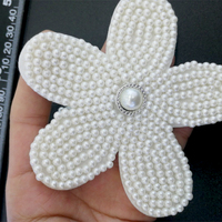 À la mode fait à la main perle embelli fer sur patchs Style élégant 3D fleur perlée Appliques pour vêtements sacs chaussures chapeaux