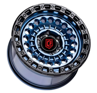 Jantes en alliage d'aluminium taille 17X9 18X9 pour voitures tout-terrain 6X139.7 Décalage -12 à 12 18 pouces 6 trous Jantes de voiture 4x4 pour SUV Camion
