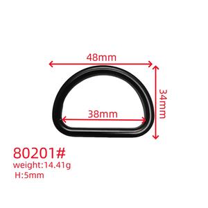 38 mm boucle en métal en forme de D anneaux en D boutons demi-cercle pour sacs alpinisme sac à dos accessoires cuir Rivets perles ceinture - Product Image 6